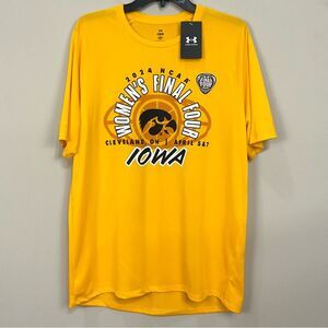2024 Womens Final Four Tee Iowa Yellow UA T-Shirt New Basketball Collegiate NCAA